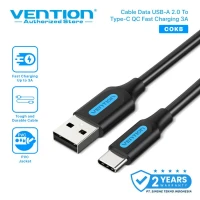 Vention - Kabel USB 2.0 A Male to C Male 3A 1.5M Black COKBG / Kabel Data